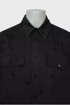 Men's denim shirt in signature print