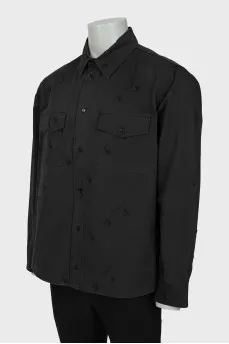 Men's denim shirt in signature print