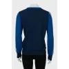 Knitted sweater with signature print