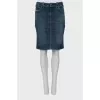 Tapered denim skirt