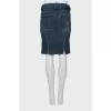 Tapered denim skirt