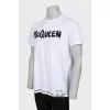 Men's white T-shirt with brand logo