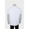Men's white T-shirt with brand logo