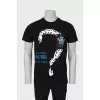 Men's straight printed T-shirt