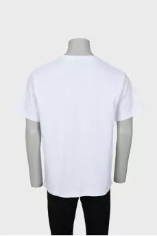 Men's white T-shirt with pocket