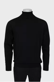 Men's black wool golf