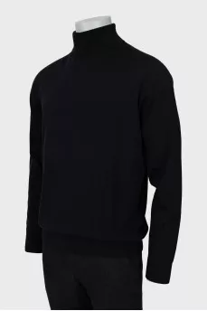 Men's black wool golf