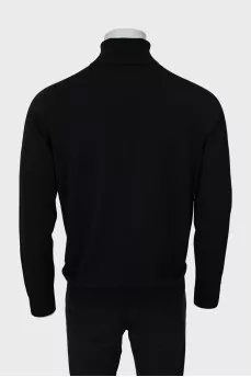 Men's black wool golf