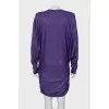 Dress decorated with rhinestones with drapery