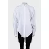 White shirt long at the back
