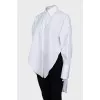 White shirt long at the back