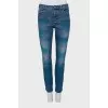 Mid-rise jeans with print