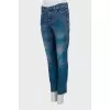 Mid-rise jeans with print