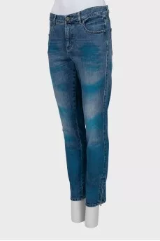 Mid-rise jeans with print