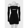 Black mini dress with tag