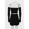 Black mini dress with tag