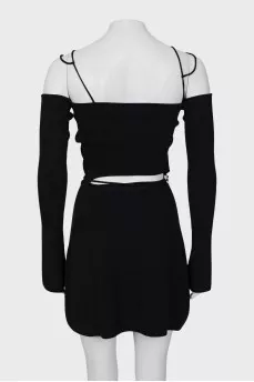 Black mini dress with tag
