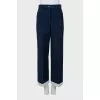 Denim trousers with rolls