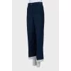 Denim trousers with rolls