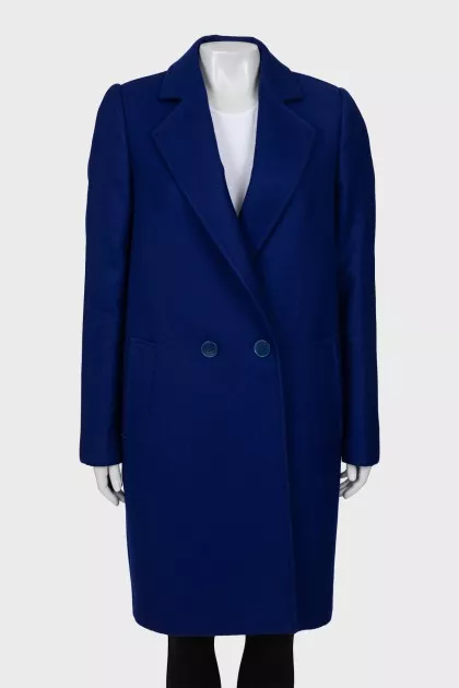 Purple double-breasted coat