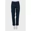Blue jeans with tag