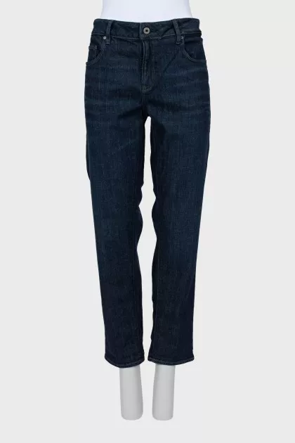 Blue jeans with tag