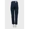 Blue jeans with tag