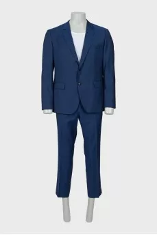 Men's blue wool suit