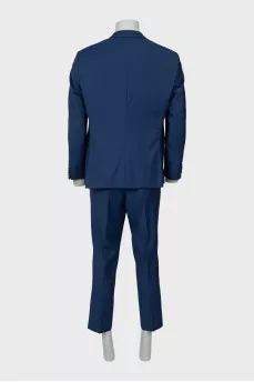 Men's blue wool suit