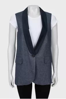 Blue A-line vest