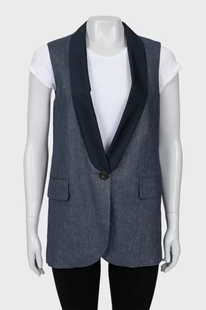 Blue A-line vest