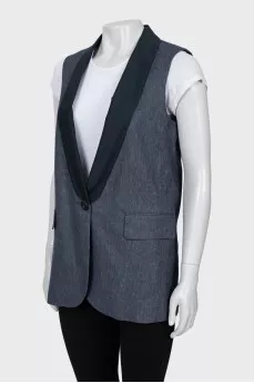 Blue A-line vest