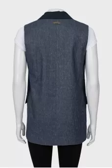 Blue A-line vest