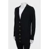 Cashmere cardigan with gold buttons