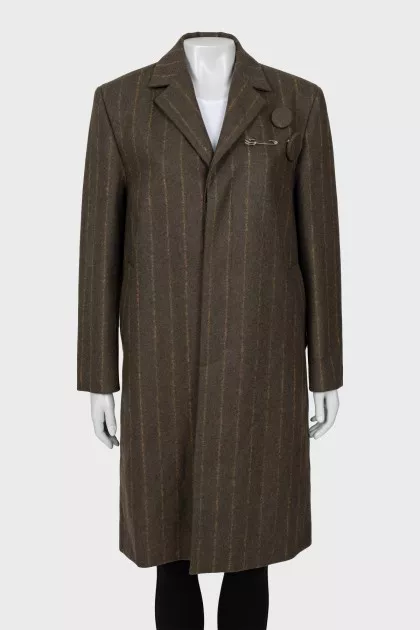 Striped coat with tag