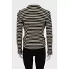 Striped double-breasted jacket