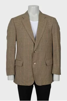 Men's jacket in houndstooth print