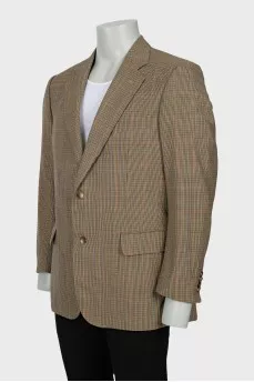 Men's jacket in houndstooth print