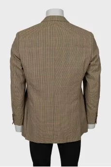 Men's jacket in houndstooth print