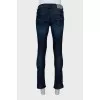 Men's dark blue skinny fit jeans