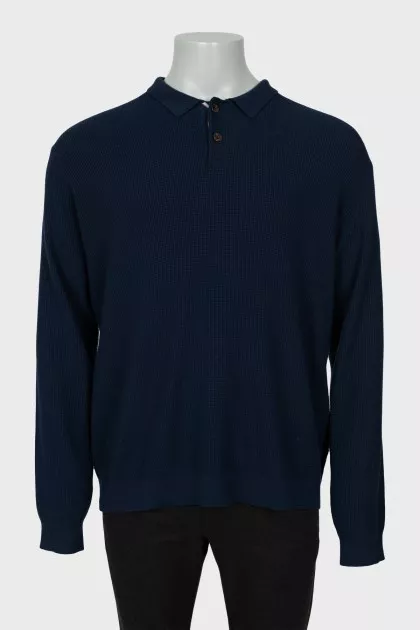 Men's blue polo pullover