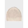 Knitted hat made of linen and cotton