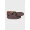 Purple embossed belt