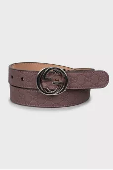 Purple embossed belt