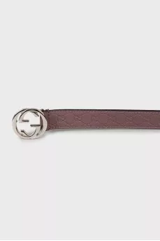 Purple embossed belt