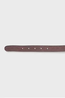 Purple embossed belt