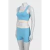 Knitted suit with shorts
