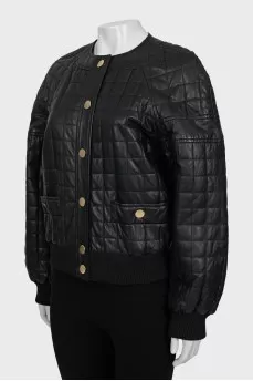 Quilted leather jacket