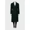 Checked wool coat with tag