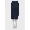 Cotton and silk straight skirt